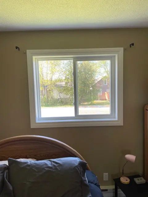 Single Slider Window, White Vinyl Window, Fort Frances, Kenora, Dryden, Sioux Lookout, Ontario, Canada, Northwestern Ontario, Installation, Supply
