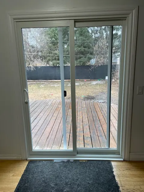 White Buckingham Patio Doors installed in northwestern Ontario, installation in all seasons, over 32 years in business, areas include Dryden, Kenora, Fort Frances, Sioux Lookout, Nestor Falls, Sioux Narrows.