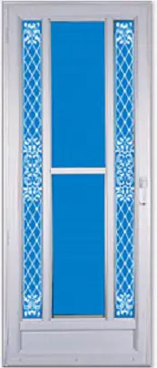 32" x 79 1/2" Trilite Storm Door (Floral) Left hinge