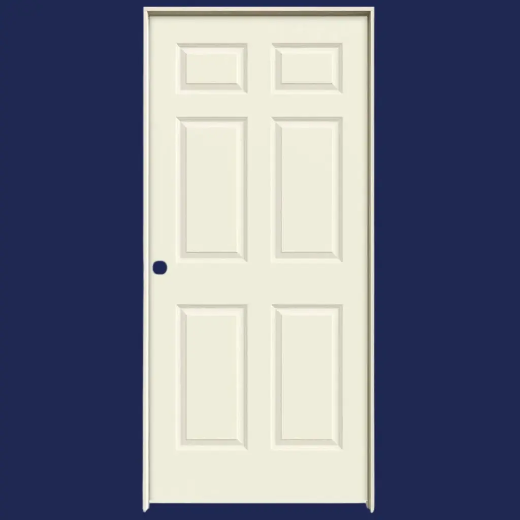 36" w x 80" h - Jeldwen Kockdown Raised Panel Interior Door - Primed Colonist Textured Style, Hinges included