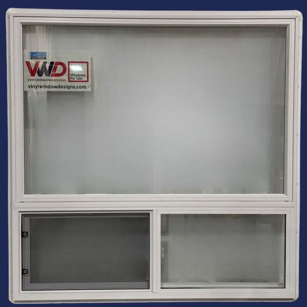 59 7/8" w x 60" - Premium Fixed over 303 VS Slider (3 1/4") Single Slider Lift Out, Dual Pane, Low E, Argon, Nailing Fin